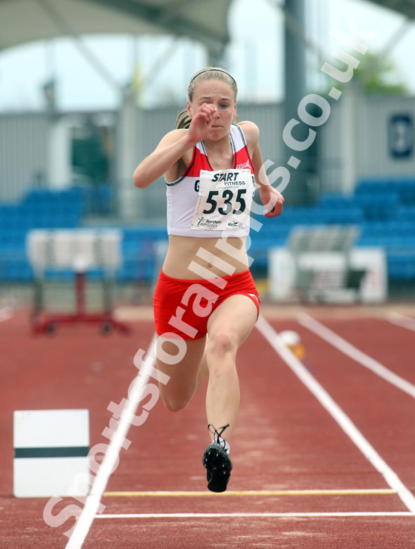 Charlotte Sadler (Gateshead) under-20 triple jump, Northern Championships, Sport City, Manchester